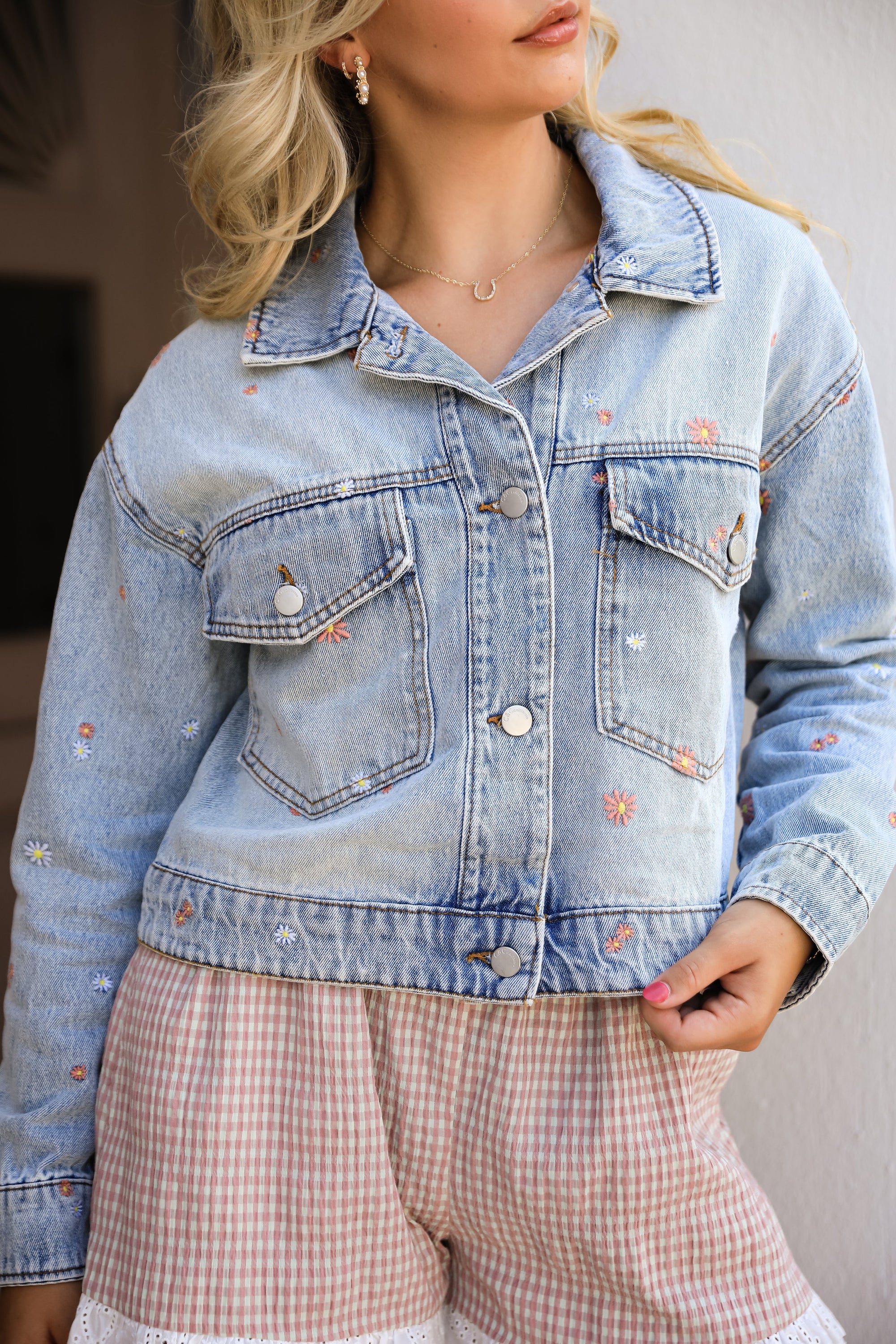 Soul Full Of Sunshine Floral Denim Jacket - DU DEAL