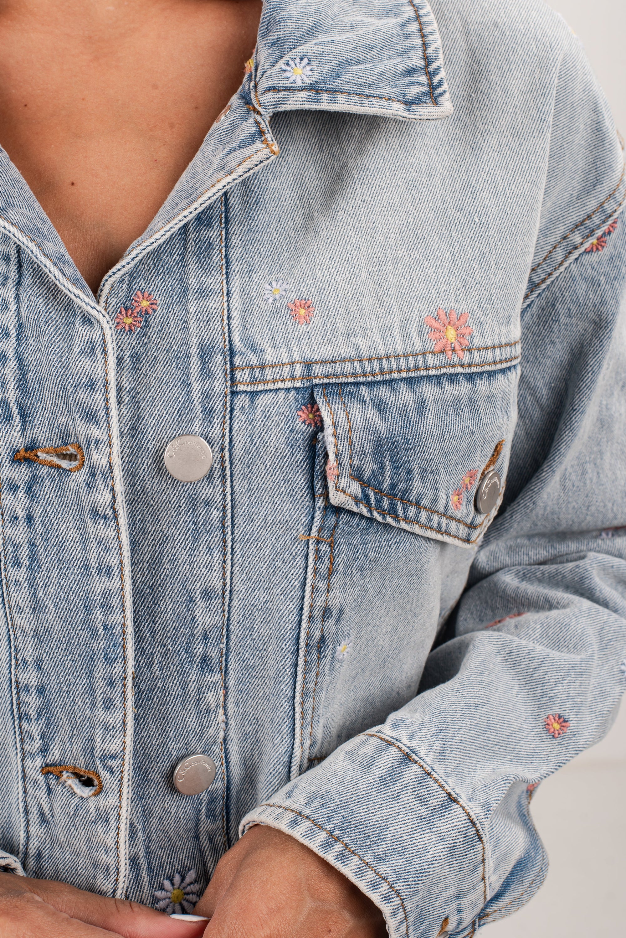 Soul Full Of Sunshine Floral Denim Jacket - DU DEAL
