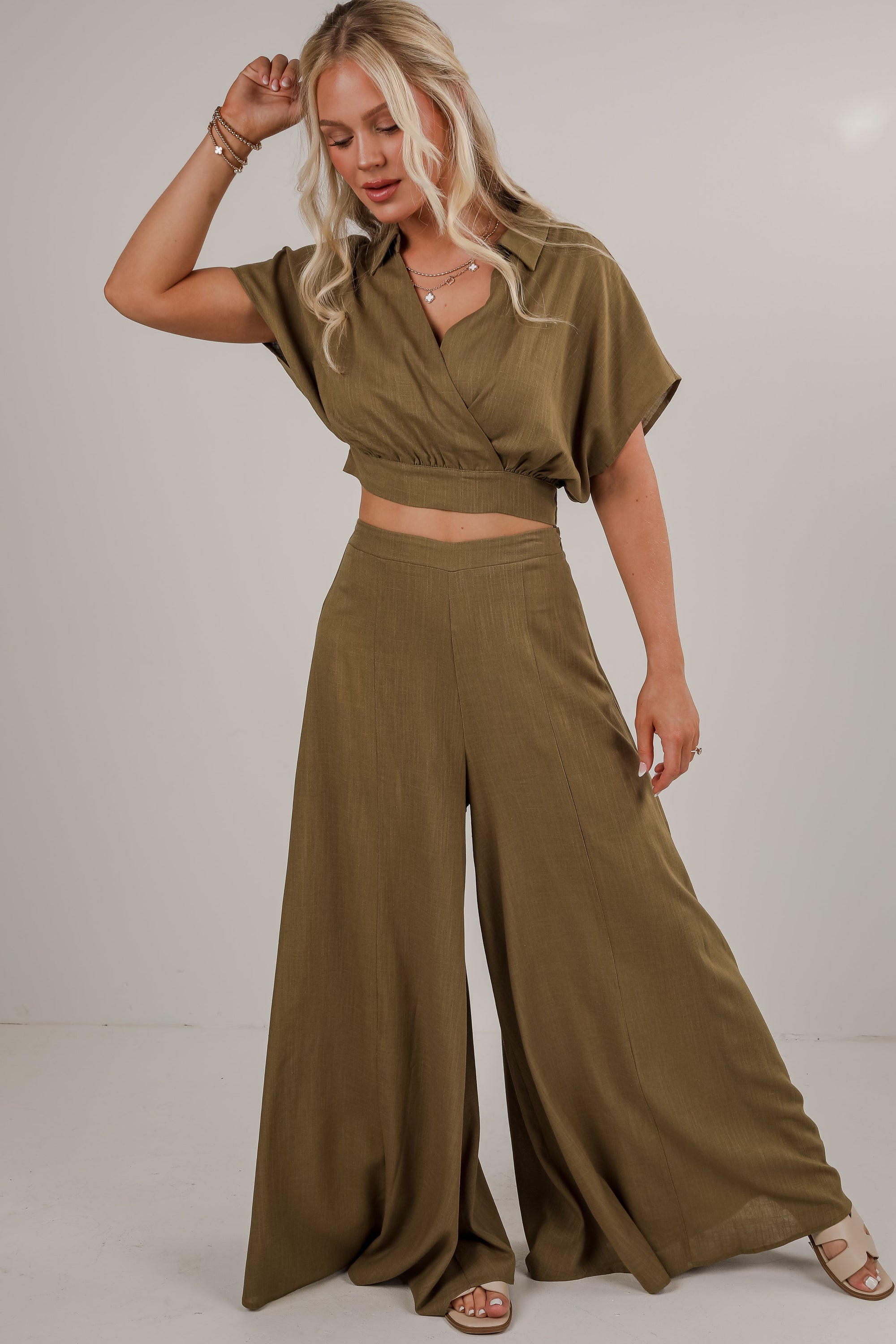 Take A Look Around Wide Leg Pants - DU DEAL