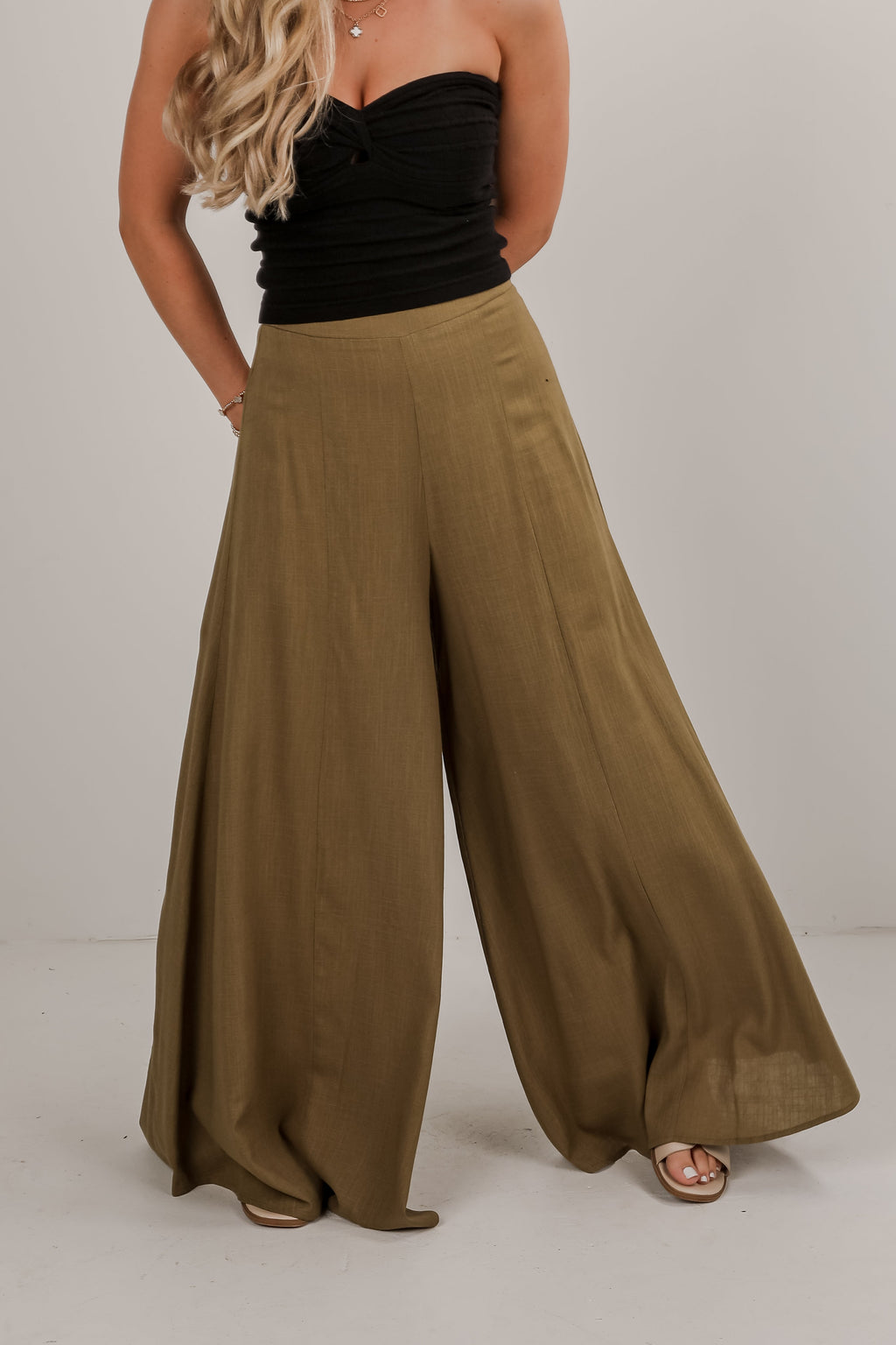 Take A Look Around Wide Leg Pants - DU DEAL