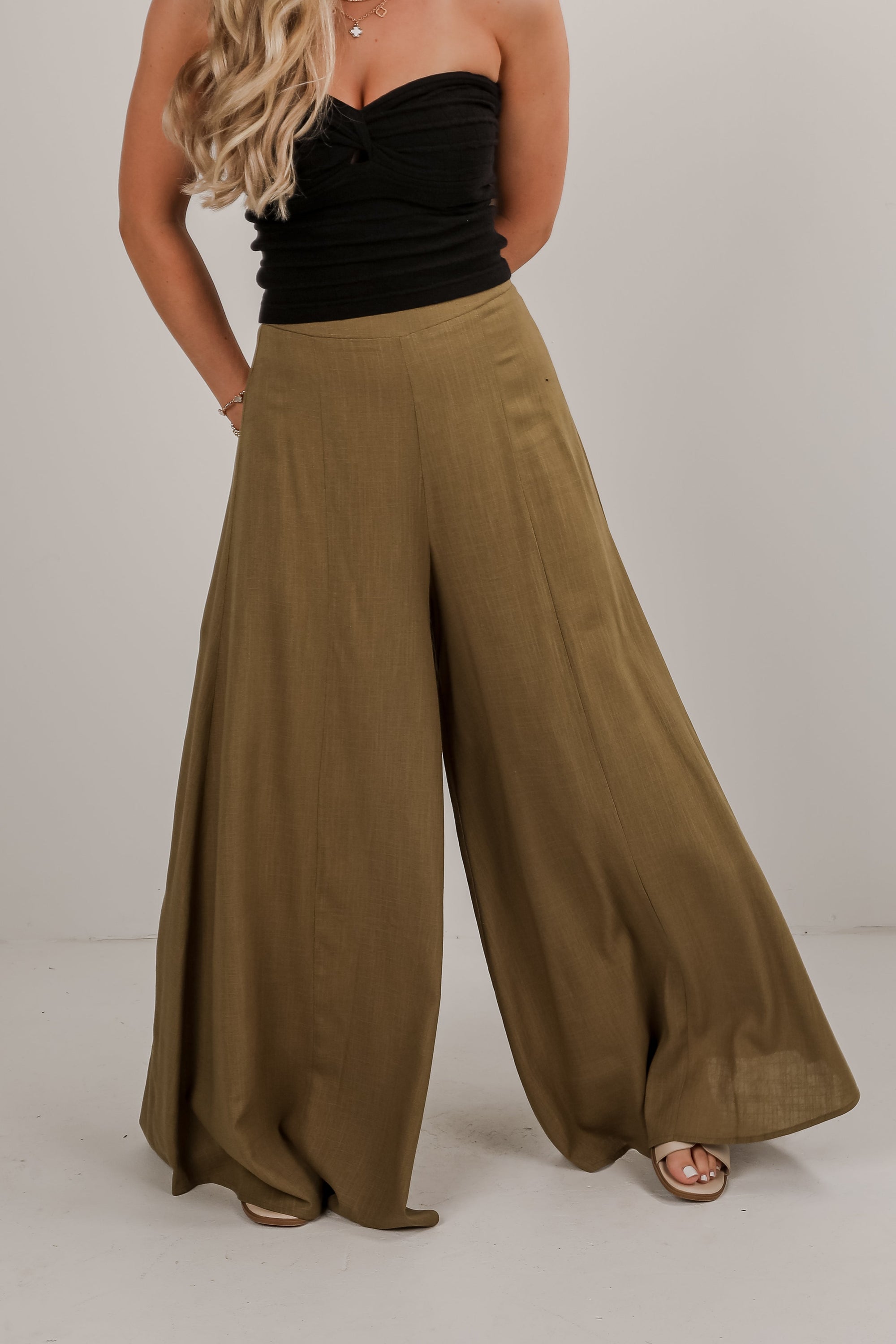 Take A Look Around Wide Leg Pants - DU DEAL